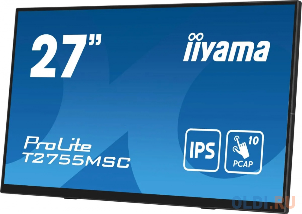 Монитор Iiyama 27" ProLite T2755MSC-B1 черный IPS LED 5ms 16:9 HDMI M/M матовая 1000:1 400cd 178гр/178гр 1920x1080 60Hz DP FHD USB Touch 5.8кг в Москвe