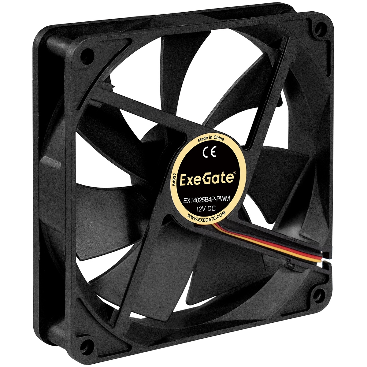 Вентилятор ExeGate EX14025B2P, 140 мм, 1250rpm, 24.5 дБ, 2-pin, 1шт (EX295249RUS)