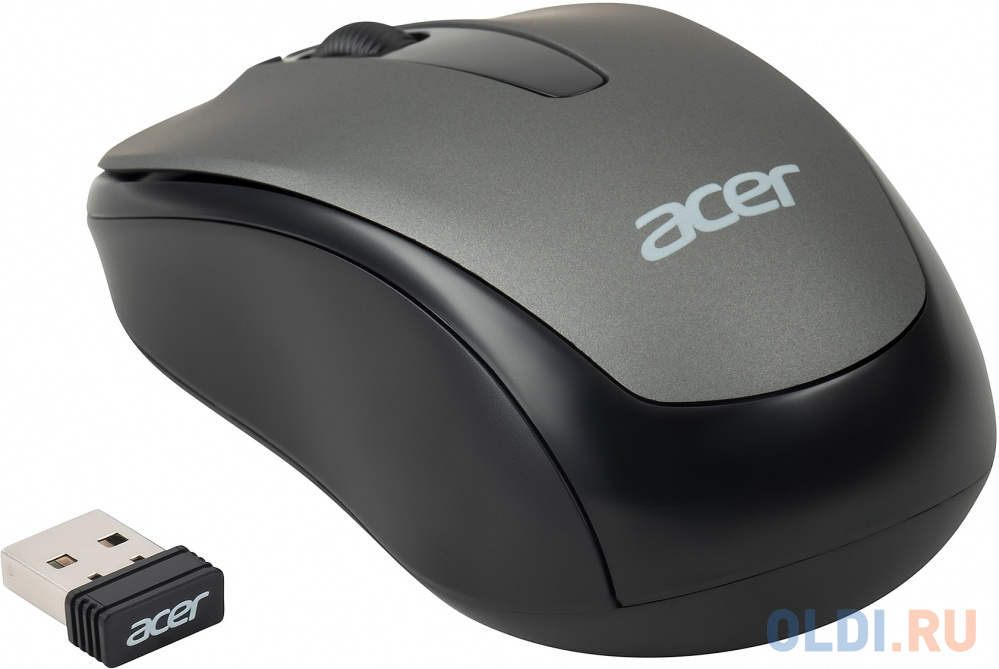 Мышь Acer OMR134, оптическая, беспроводная, USB, серый [zl.mceee.01h]