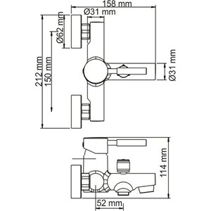 Смеситель для ванны Wasserkraft Main хром (4101)