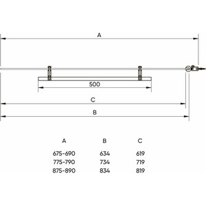 Шторка для ванны Veconi Palau 90x150 прозрачная, черная (PL79B-90-01-C4)