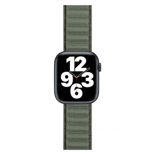 Ремешок Red Line для Apple Watch, 38-41 мм, S3/S4/S5 SE/S6/S7/S8, нейлон, зеленый (УТ000033391)