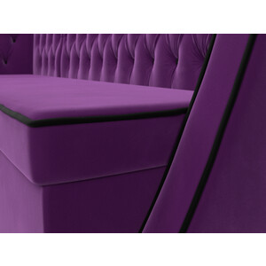 Кухонный угловой диван АртМебель Лофт микровельвет фиолетовый левый угол