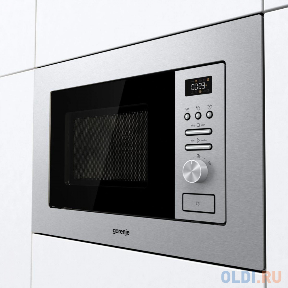 Микроволновая печь Gorenje BMI201AG1X 20л. 800Вт нержавеющая сталь/черный (встраиваемая) в Москвe