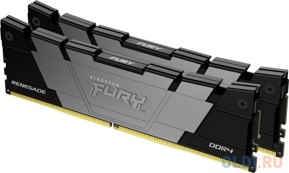 Память оперативная/ Kingston 32GB3600MT/s DDR4 CL16DIMM (Kit of 2)1Gx8 FURYRenegadeBlack