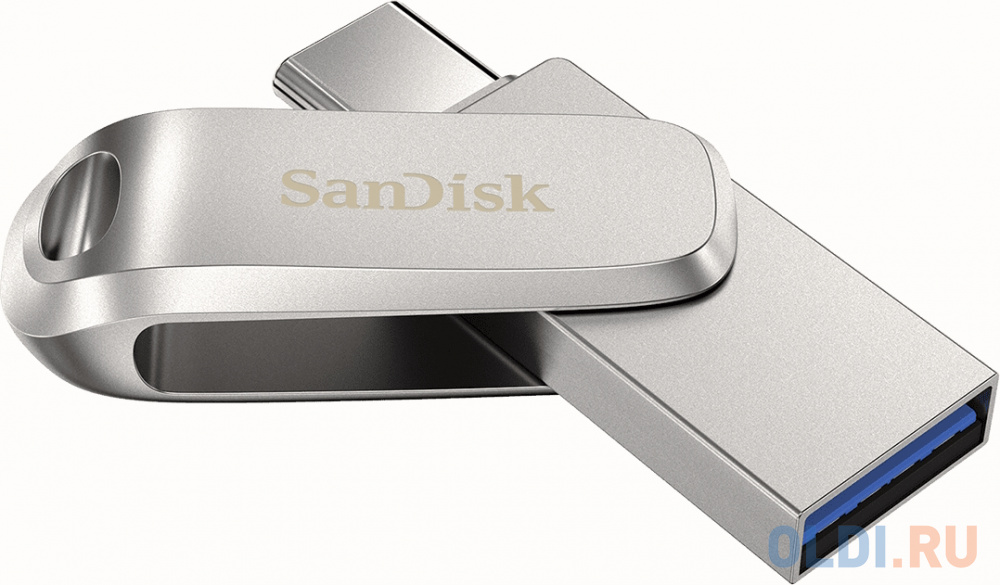 Флешка 256Gb SanDisk Ultra Dual Drive Luxe USB 3.1 USB Type-C серебристый SDDDC4-256G-G46