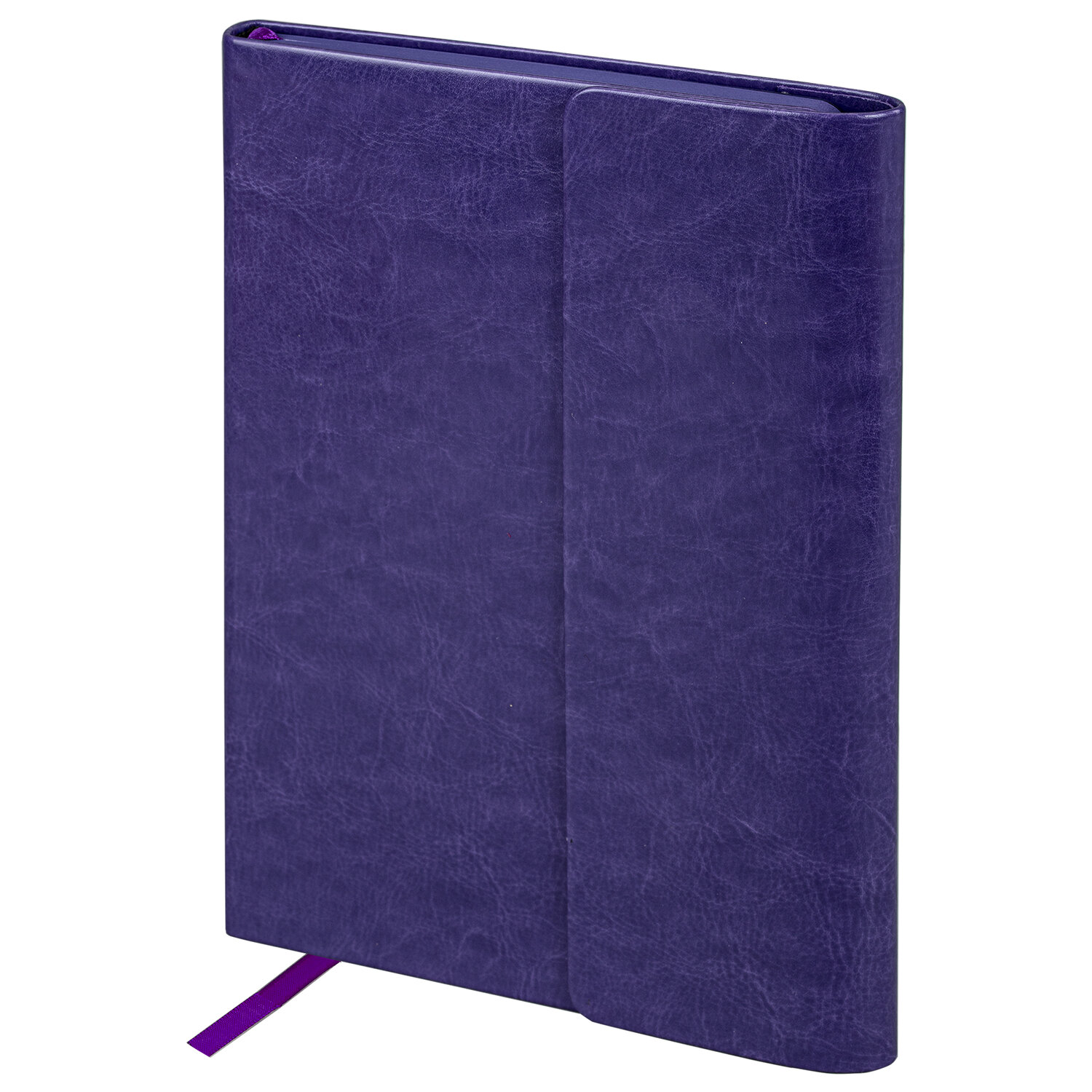 Ежедневник недатированный A5 BRAUBERG Magnetic X, в линейку, 160 листов фиолетовый (113282)