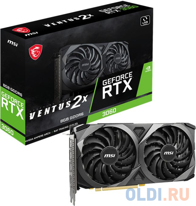 Видеокарта MSI nVidia GeForce RTX 3060 VENTUS 2X 8G