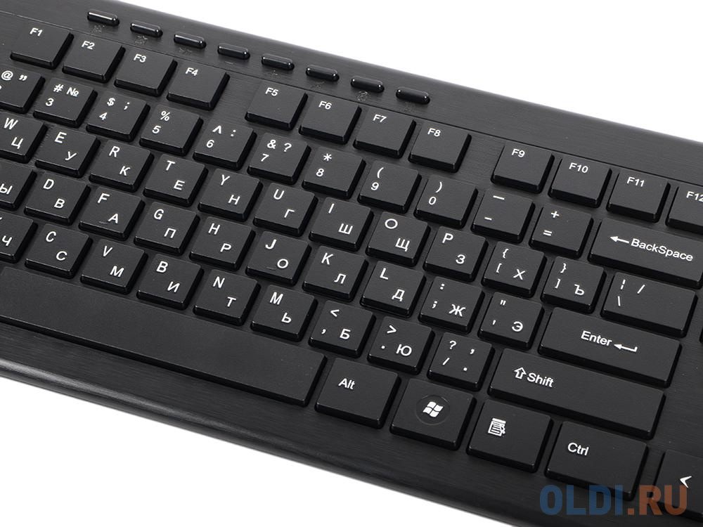 Клавиатура CANYON CNS-HSETW4-RU, Multimedia 2.4GHZ wireless combo-set, 104 keys, slim and brushed finish design, chocolate key caps, RU layout (black)