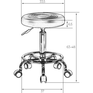 Табурет мастера Dobrin BILLY LM-3051 белый