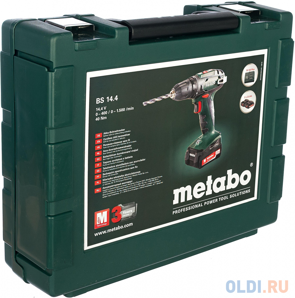 Дрель-шуруповёрт Metabo BS 14.4 Li (602206540) в Москвe