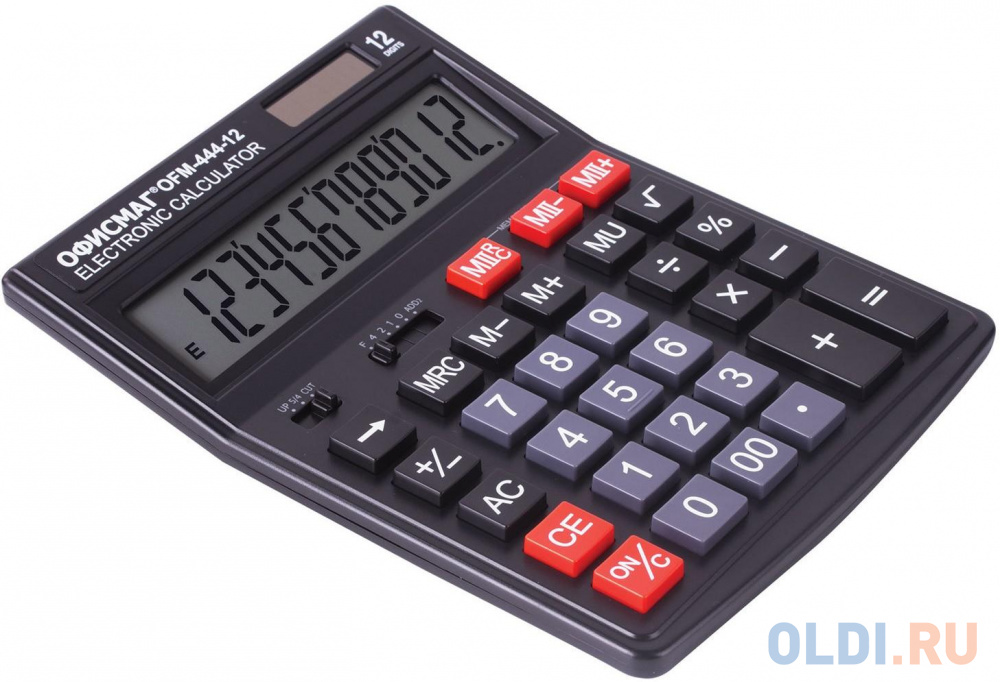 Калькулятор настольный ОФИСМАГ OFM-444 12-разрядный черный 250459