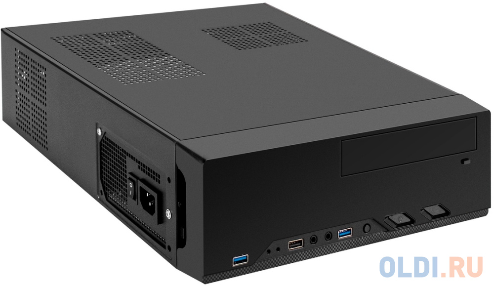 Корпус Desktop ExeGate MI-208U2-M450 (mini-ITX/mATX, БП M450 с вент. 8см, 1*USB+2*USB3.0, аудио, черный)