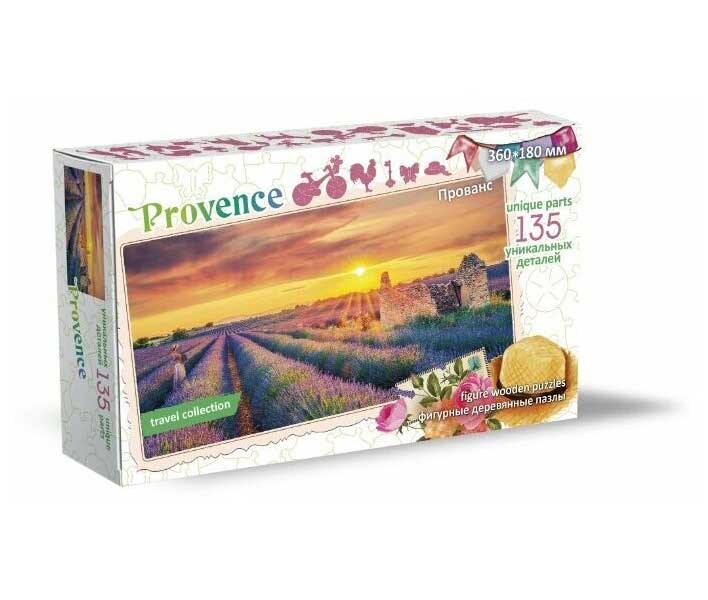 Фигурный деревянный пазл "Travel collection" Прованс, Франция" 8284
