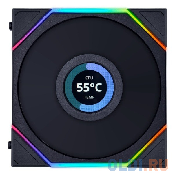 Lian Li G99.12RTLLCD1B.R0 Вентилятор UNI FAN TL LCD 120 Reverse Black /12RTLLCD1B/ 120х125х28мм (1.6” LCD дисплей, PWM, ARGB, 200-1900 об/мин, 31dBa)