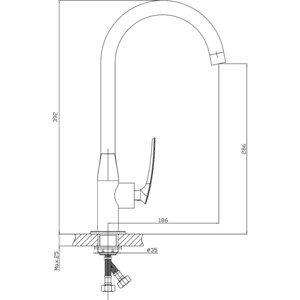 Смеситель для кухни Mixline ML21-032 хром (4610211000414)