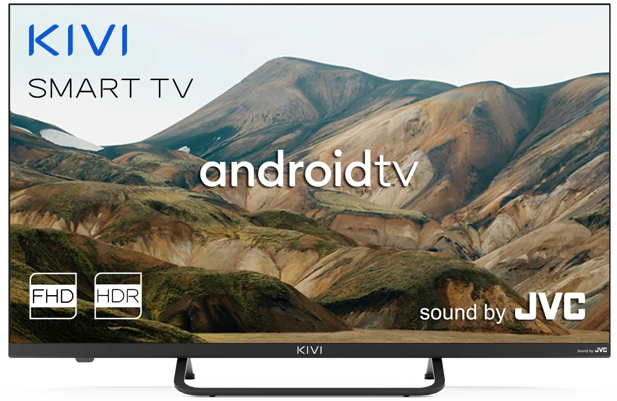 Телевизор 32" Kivi 32F740LB, FullHD, 1920x1080, HDMIx3, USBx2, WiFi, Smart TV, черный (KIV-32F740LB)