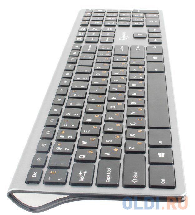 Клавиатура беспроводная Gembird KBW-1 USB серебристый