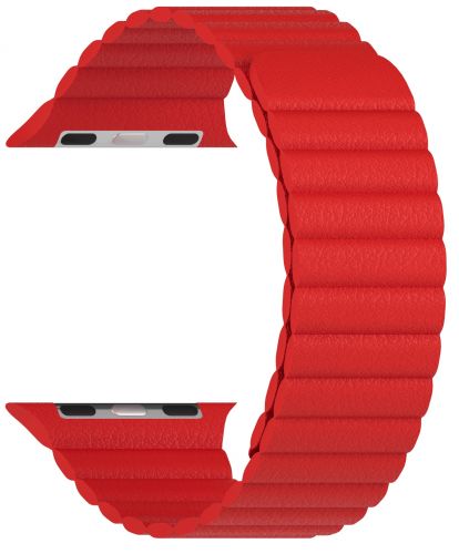 Ремешок Lyambda Pollux для Apple Watch, 38-40 мм, кожаный, красный (DSP-24-40-RD)