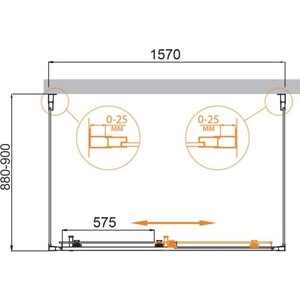 Душевой уголок Cezares Molveno AH-12 160x90 прозрачный, хром (MOLVENO-AH-12-160/90-C-Cr-IV)