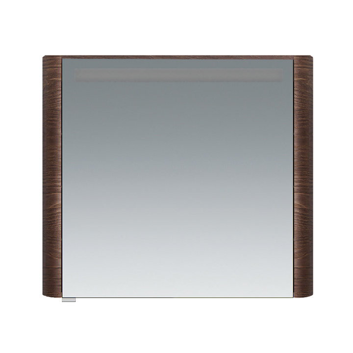 Зеркало, зеркальный шкаф, правый, 80 см AM.PM Sensation M30MCR0801TF, с подсветкой, цвет: табачный дуб, текстур