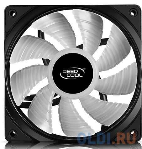 Вентилятор DEEPCOOL RF120 RGB 120x120x25мм (PWM, пит. от мат.платы и БП, RGB подсветка, 500-1500об/мин) Retail