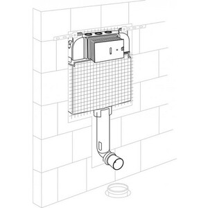 Смывной бачок BelBagno Sfera с кнопкой смыва, хром (BB025-CS, BB015-SR-CHROME)