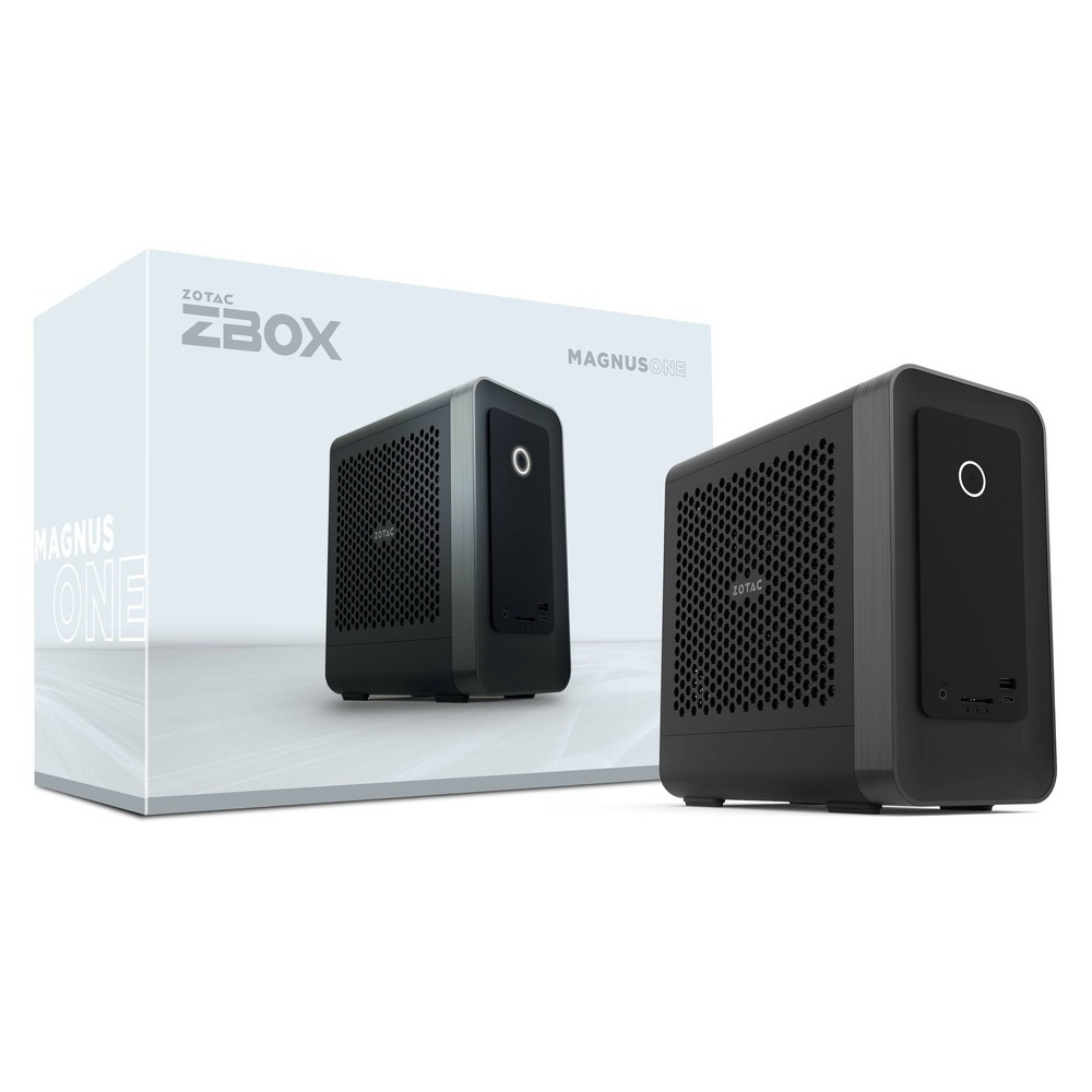 Платформа Zotac ZBOX Magnus One, i7-13700 2.1 ГГц 2xDDR5 SODIMM, 1x2.5" HDD/SSD, 1xM.2 SSD, GeForce RTX4070-12Gb, WiFi, BT, черный (ZBOX-ERP74070C-BE)