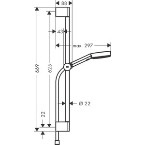 Душевые гарнитуры Hansgrohe Pulsify Select хром (24160000)