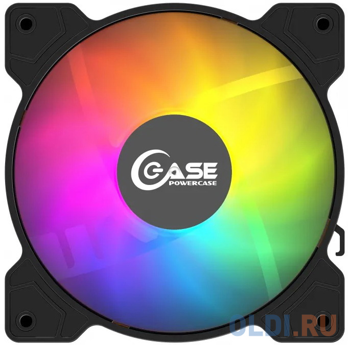 Powercase Вентилятор (M2) ARGB 120x120x25mm (PWM, 100шт./кор, 4pin +ARGB Sync, 800-1500±10% об/мин) Bulk