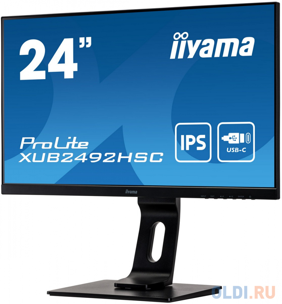 Монитор Iiyama 23.8" ProLite XUB2492HSC-B1 черный IPS LED 16:9 HDMI M/M матовая HAS Piv 250cd 178гр/178гр 1920x1080 75Hz DP FHD USB 5.4кг