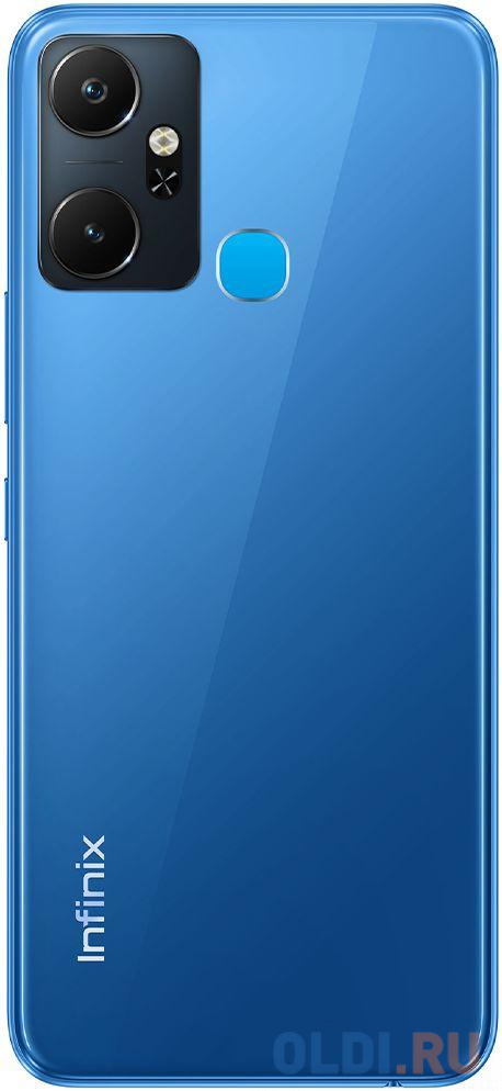 Смартфон Infinix X6823C SMART 6 PLUS 64Gb 2Gb синий моноблок 3G 4G 2Sim 6.82" 720x1640 Android 12 8Mpix 802.11 a/b/g/n/ac GPS GSM900/1800 GSM1900