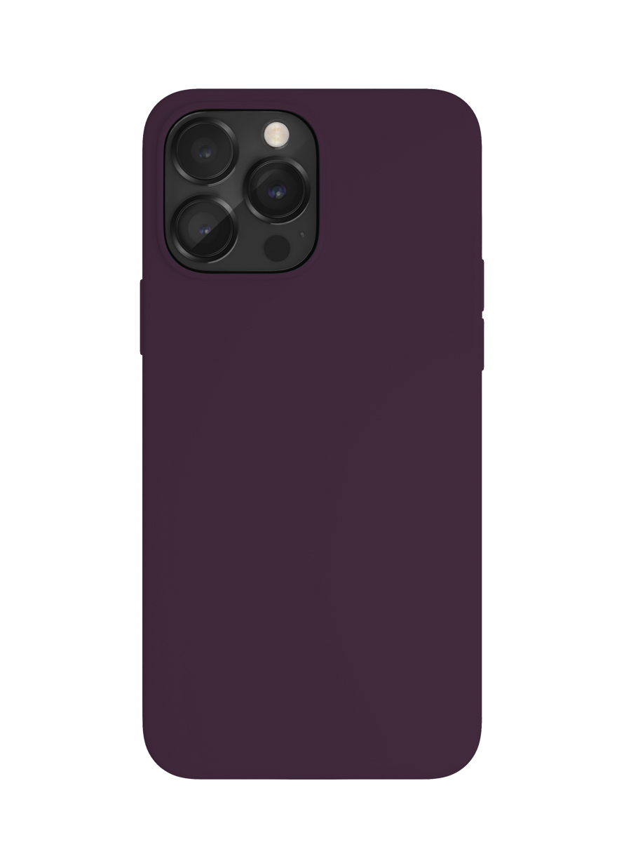 Чехол защитный VLP Silicone case with MagSafe для iPhone 14 Pro, темно-фиолетовый