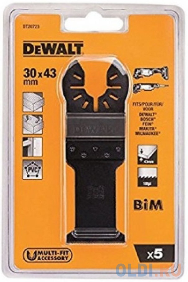 Погр.пил.пол.BiM,д/мультитул,DT20701,5шт DT20723-QZ DeWalt