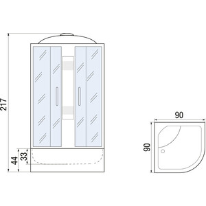 Душевая кабина River Amur 90/44 МТ в Москвe