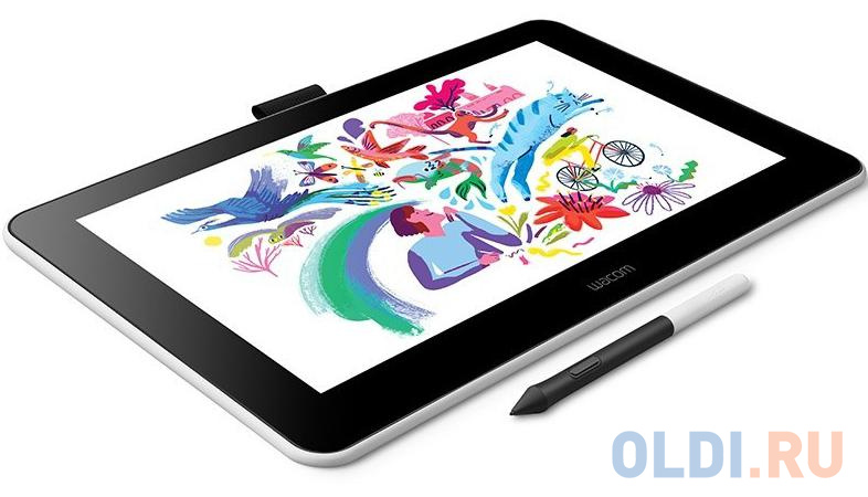 Графический планшет Wacom One DTC133W0B LED USB Type-C белый