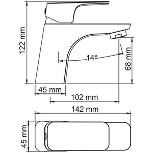 Смеситель для раковины Wasserkraft Salm хром (2703)