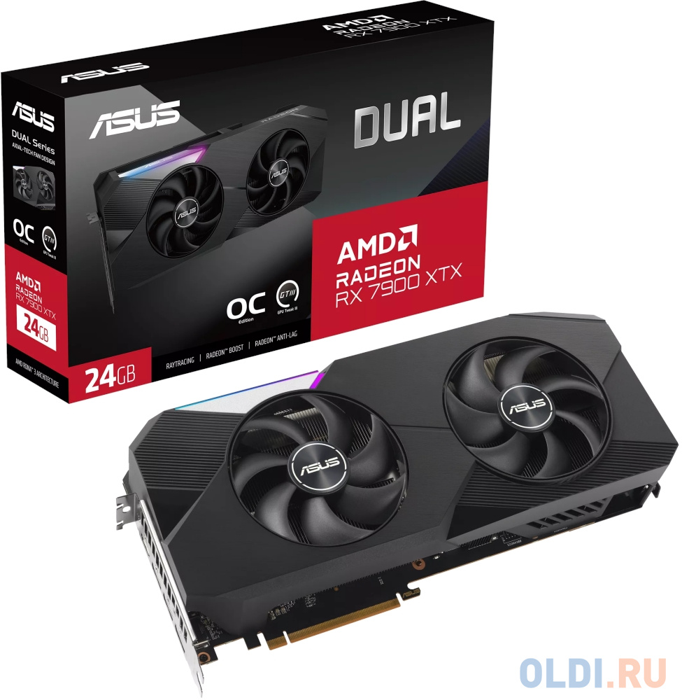 ASUS DUAL-RX7900XTX-O24G//RX7900XTX HDMI*1 DP*3 24G D6; 90YV0IG2-M0NA00 в Москвe