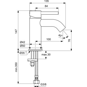 Смеситель для раковины Ideal Standard Ceraline (BC268AA)