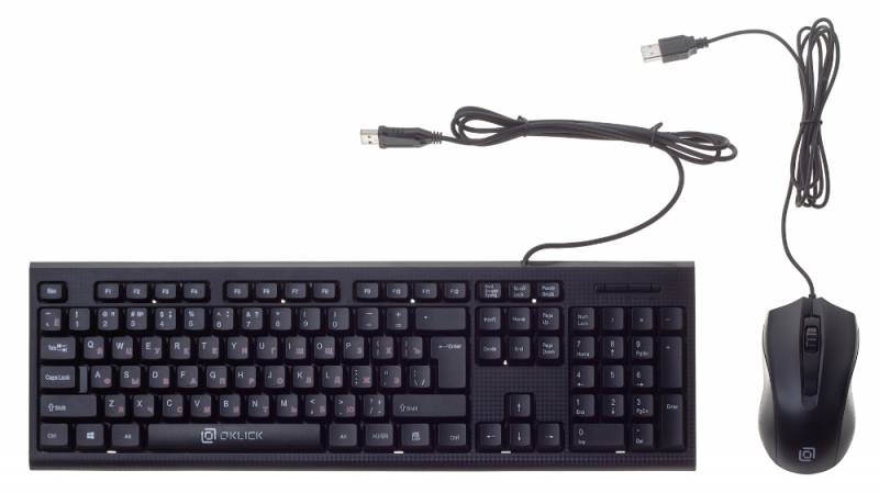Набор клавиатура+мышь Oklick 620M черный