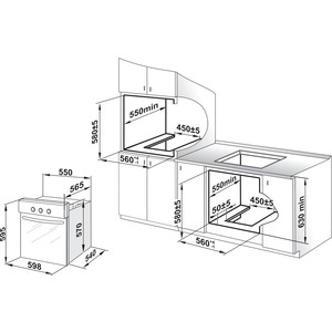 Газовый духовой шкаф GEFEST ДГЭ 621-03 К56