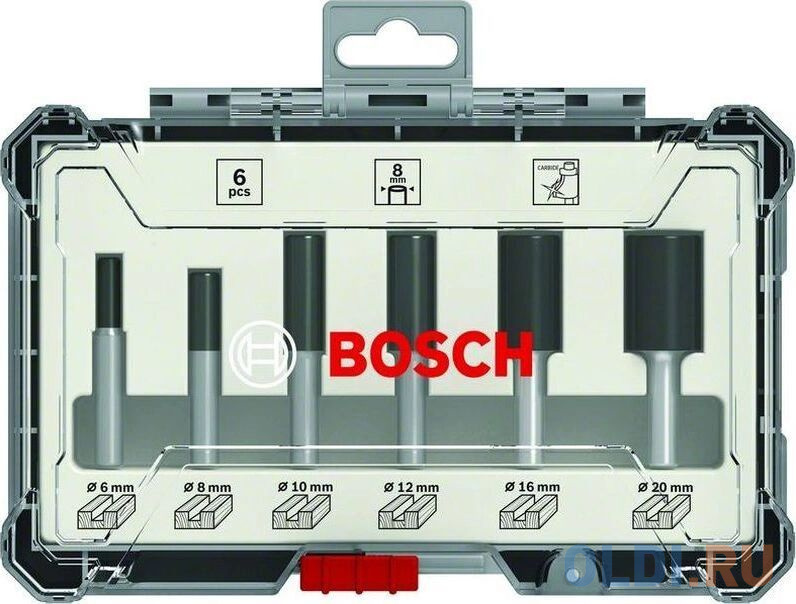 Набор пазовых фрез BOSCH  8мм. 6шт. (2607017466)