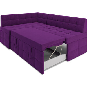 Кухонный диван Mebel Ars Атлантис левый угол (фиолет) 190х84х120 см