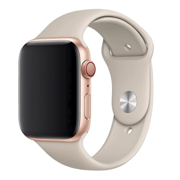 Ремешок Sport Band для Apple Watch, S, силикон, слоновая кость (107221)