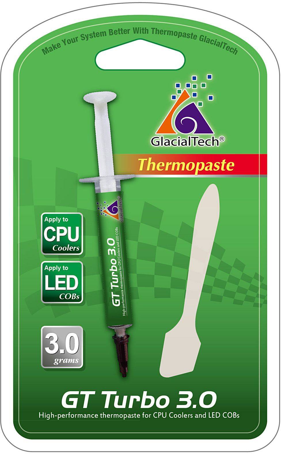 Термопаста Glacialtech GT Turbo 3.0, 3 грамма (ad-e8290000ap2001)