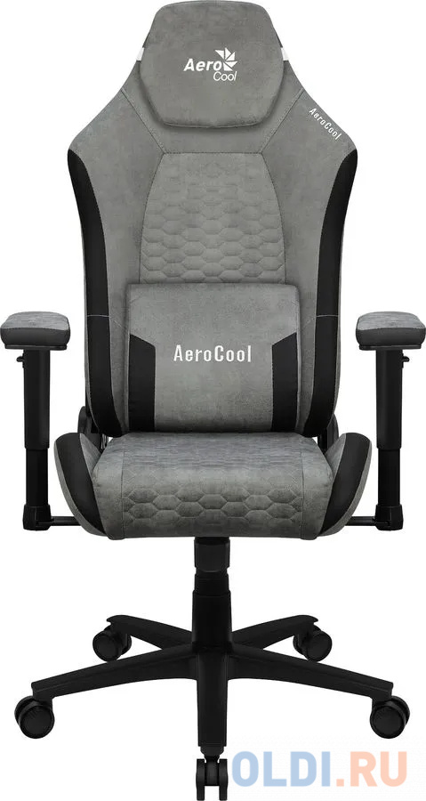 Кресло для геймеров Aerocool CROWN PLUS AeroSuede Stone Grey серый в Москвe