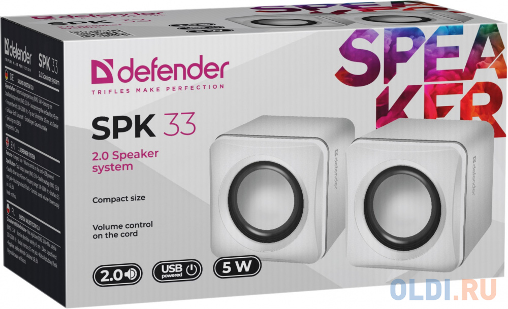Колонки Defender SPK 33 2.0 Белый