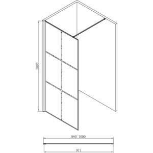 Душевой уголок Abber Immer Offen 100x80 с поддоном, прозрачный, черный (AG62100B, ST15T)