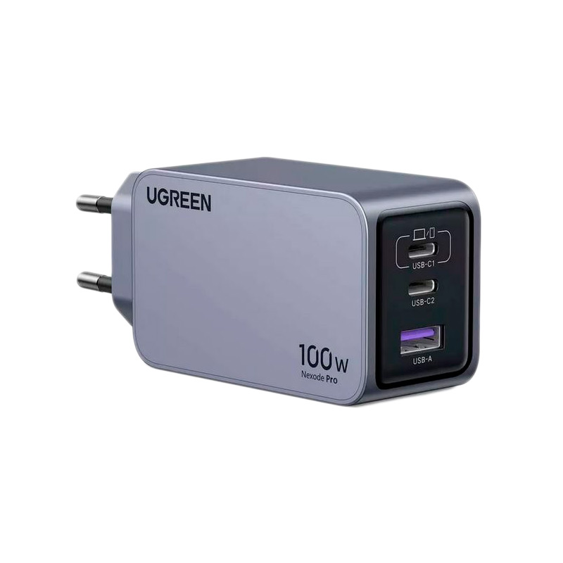 Зарядное устройство Ugreen X757 Nexode Pro 100W USB-A + 2xUSB-C Grey 25874