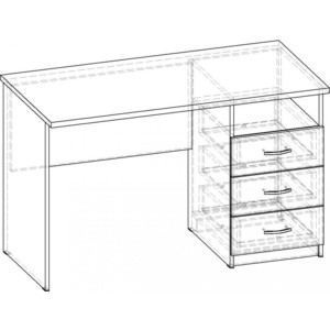 Стол письменный БАРОНС ГРУПП Лидер 3 ящика 1200